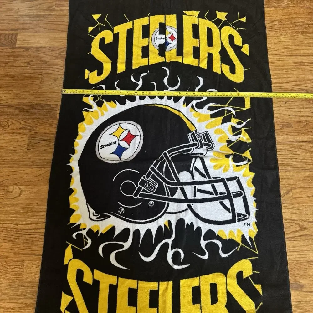 Vtg Pittsburgh Steelers Beach Towel 58
